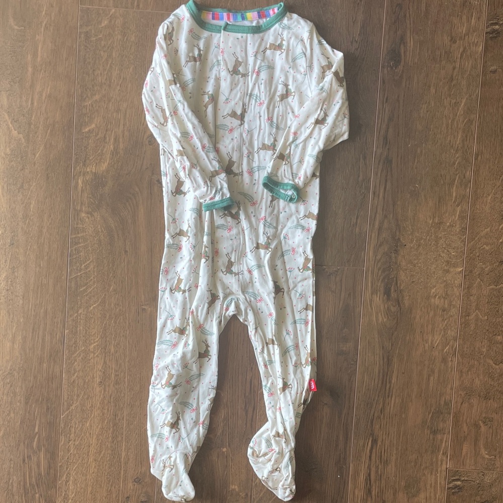 Magnetic Me Cream and Green Kids Footie